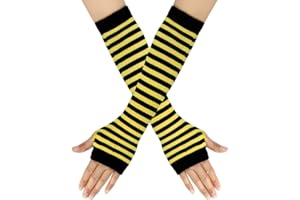 HAPEE Punk Gothic Rock Long Arm Warmer Fingerless Gloves