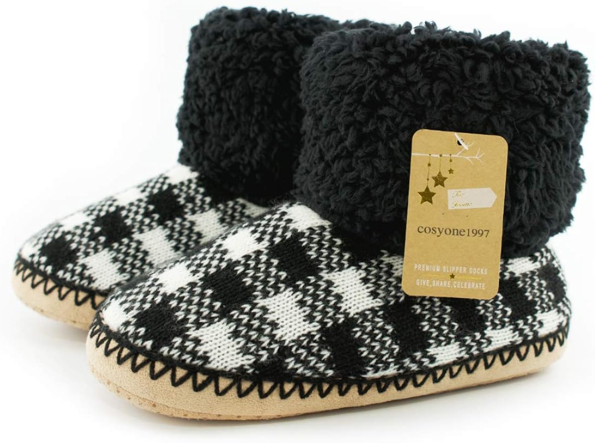 women's sherpa fleece bootie slippers