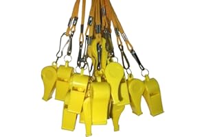 DYBADYSA 20 Pcs Plastic Loud Whistles with Lanyard for Referee Coaches Basketball Football Sports Training Game Event Lifeguard Survival Emergency Fun School Kids Tool Set Suppliers