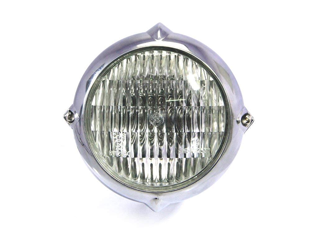 Alchemy Parts 5.5" Motorcycle Headlight 12V / 35W for Project Custom Bike (Chrome)