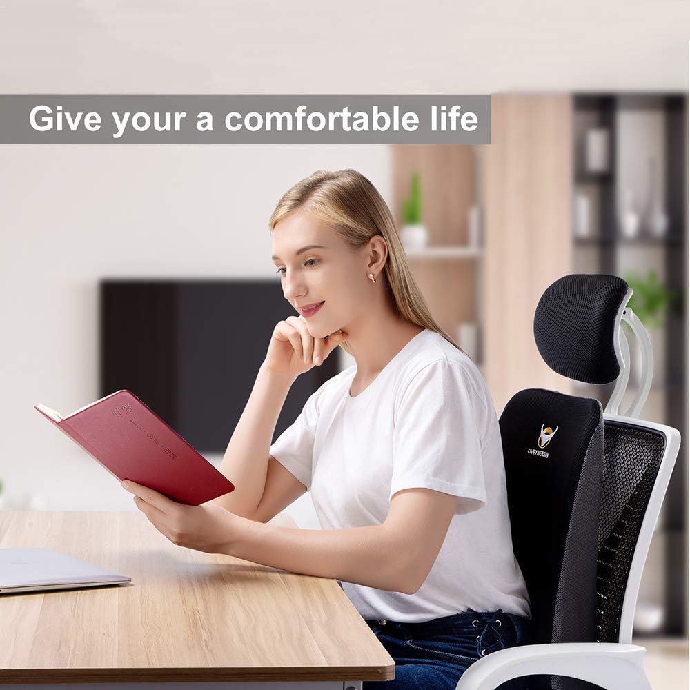 Lumbar Pillow, OVEYNERSIN Comfortable Lumbar Support Pillow, Office Car Seat Cushion, Memory Foam Back Cushion with Breathable Mesh for Relieves Back, Hip, Tailbone, Sciatica Pain: Kitchen & Dining