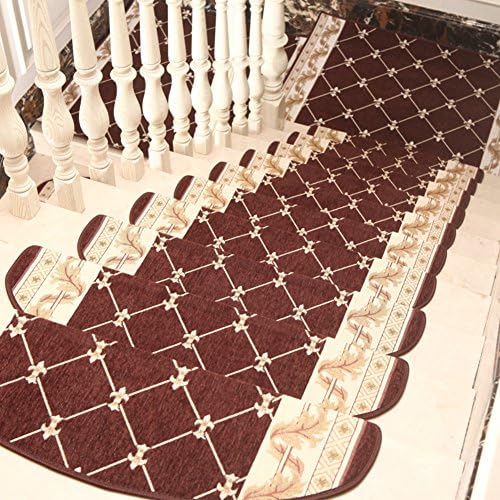 JKOPWLXGHWTC European Style,Home Stair Mat/Non-Slip Mats/Stair Mats/Floor Mat/Stair Mats/Step Pad-H 24x100cm(9x39inch)
