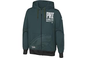 Outerstuff NFL Men's Drop Back Team Colors Full Zip Performance Fleece Hoodie