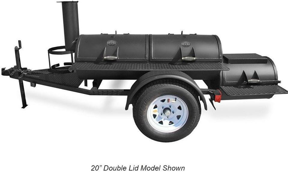 Texas Original Pits Portable Luling Smoker - Trailer Mounted