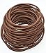 Coffee Brown 18/3 25 ft 3-wire Flat Cloth Covered Wire Antique Lamp Cord Cloth Electrical Cord 3 Core Round Cord, 18ga. Vtg Lamp Wire Antique