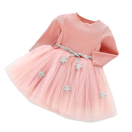 Babykleidung JYJM Prinzessin Kleid Kleid Mädchen langärmelige Blumen Gaze Kleid Prinzessin Kleid Mode Babykleid Nettes Kleink