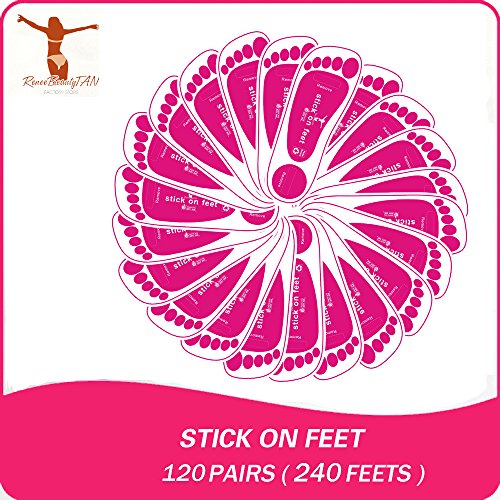 120 Pairs(240feets Total) Disposable Pink Stick on Foot