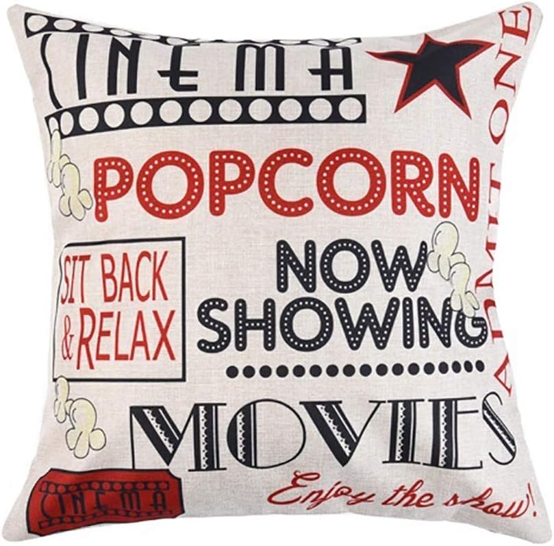 Aland Fashion Cinema Pattern Letters Cushion Cover Home Sofa Decor Throw Pillow Case C