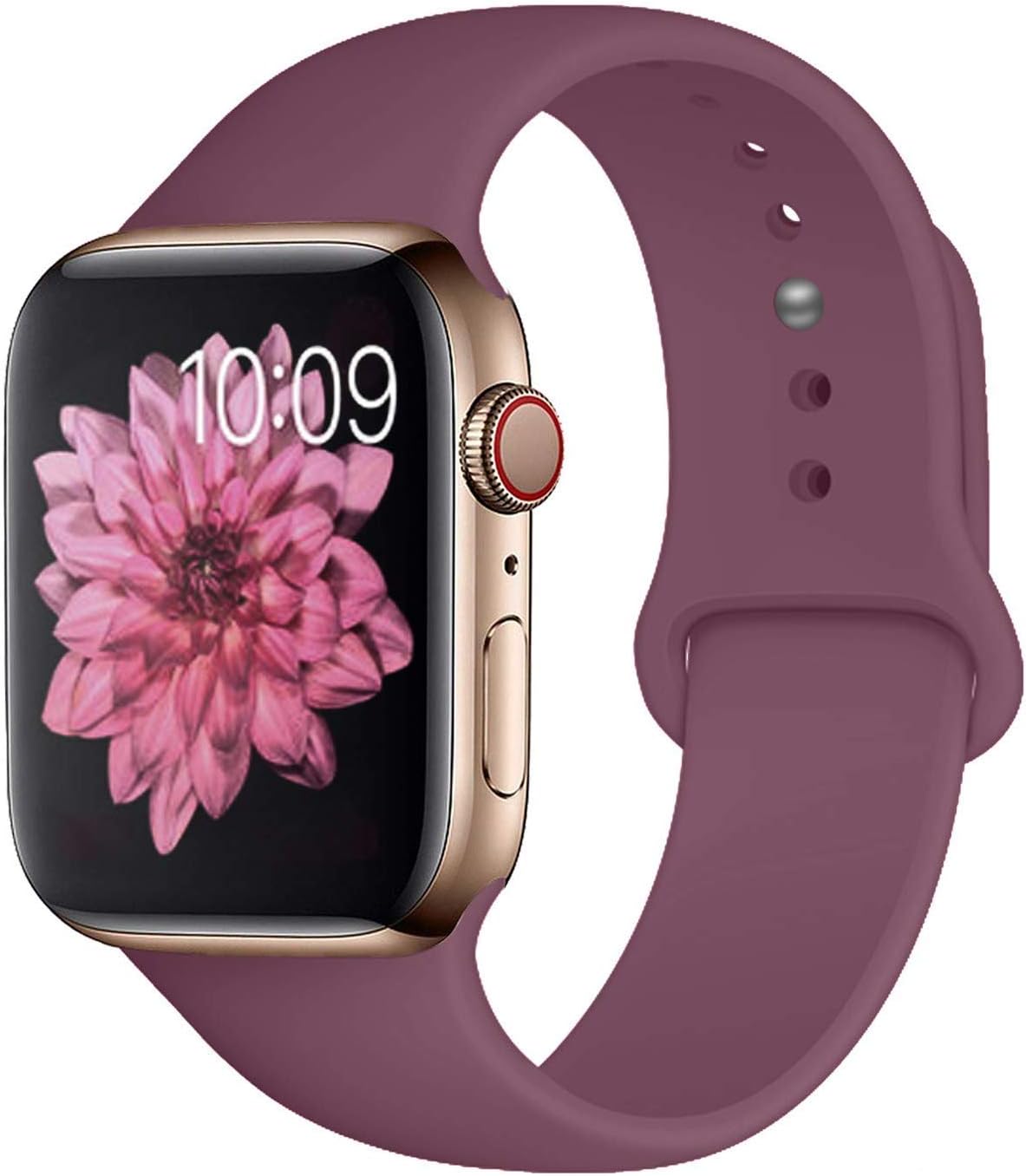Straper Compatible with for Apple Watch Strap 38mm 42mm 40mm 44mm Straps Soft Silicone Compatible with for iWatch Series 5 4 3 2 1