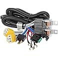 UNI-SHINE H4 Relay Harness H6054 LED Headlight Wiring Harness, 1 Set 2-headlight Wiring Harness Kit for 7x6 5x7 Led Headlight Compatible with To-yota 95-97 Tacoma 88-95 Pickup Fix Dual Ground Problem