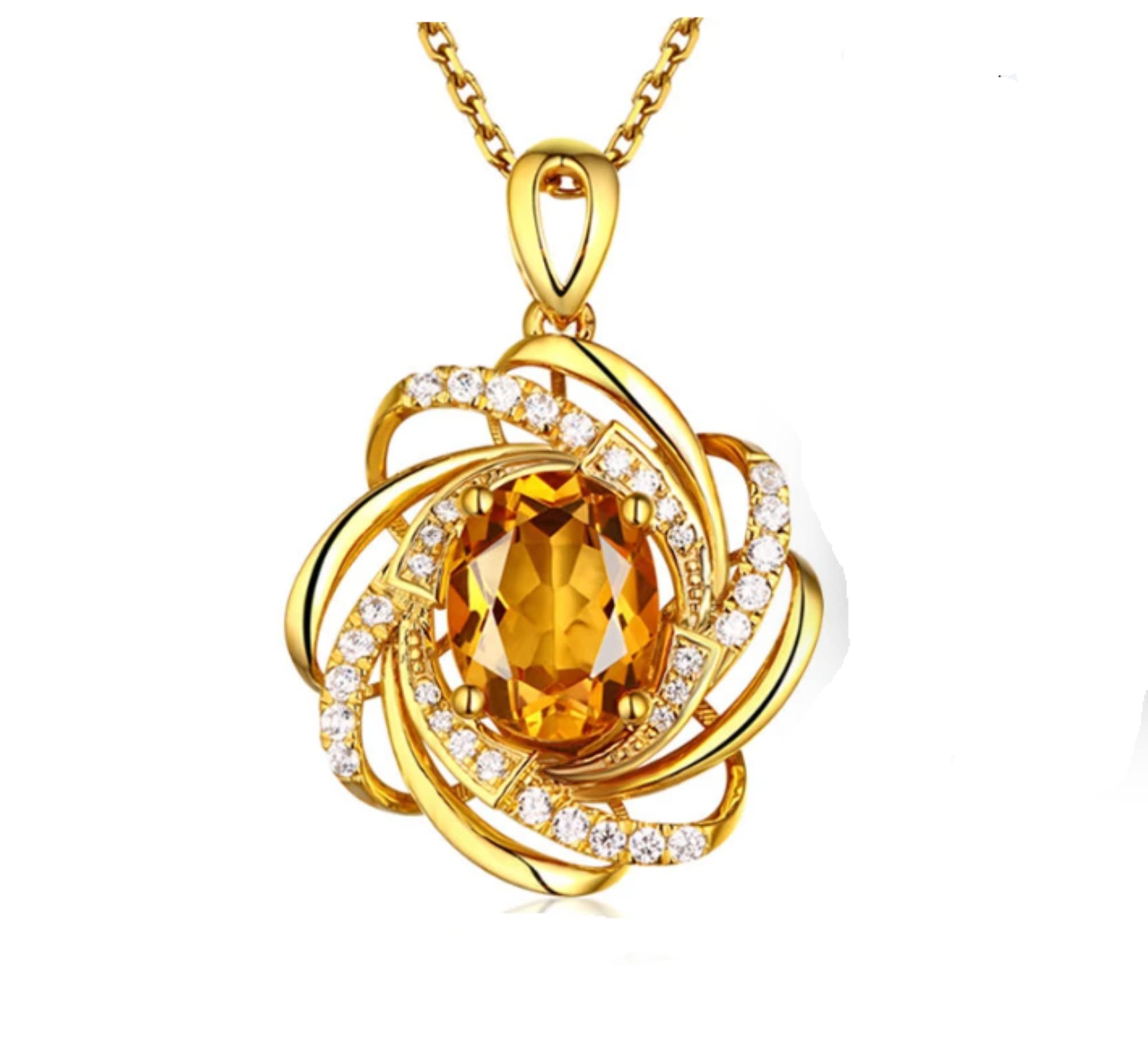 CrownOfRibbons Crystal Necklace for Women, in a Jewellery Gift Bag