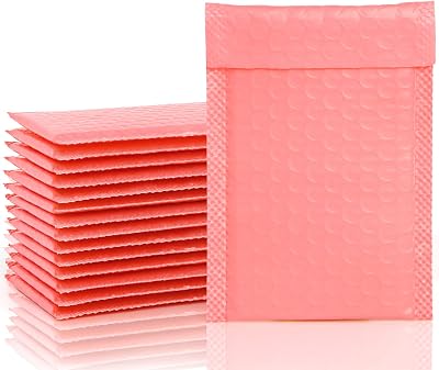 VEYLIN Bubble Mailers 24 Pack Small Padded Envelopes 110x190mm Pink