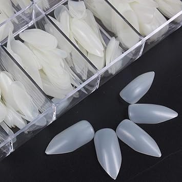 Amazon Com Fingerangel 500 Stiletto Nail Tips Short Full Cover Amazon Com Fingerangel 500 Stiletto Nail Tips Short Full Cover