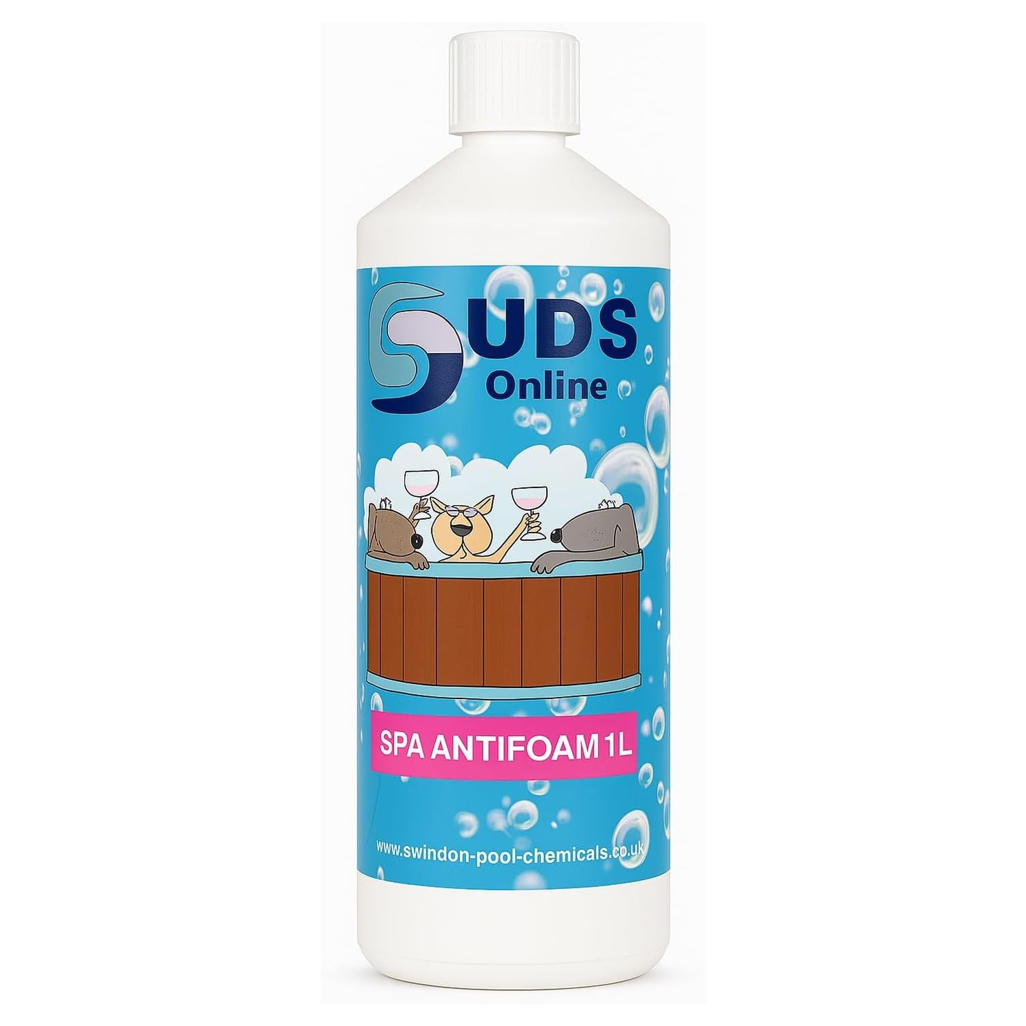 SUDS-ONLINE 1 LITRE No Foam Away Anti Foamer Fix Foaming Chemicals Hot Tub Spa Hot tub Spas - High Concentrate