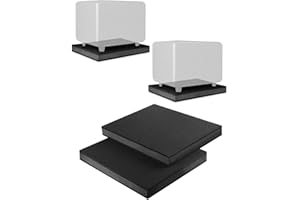 ALLOVERPOWER 2-Pack for 8''- 10'' Studio Monitor Noise Isolation Pads Subwoofer Platform Speaker Riser 3-Layer Acoustic Stand Foam Stereo Vibration Isolation Stabilizer Base (15.5'' x 13'')