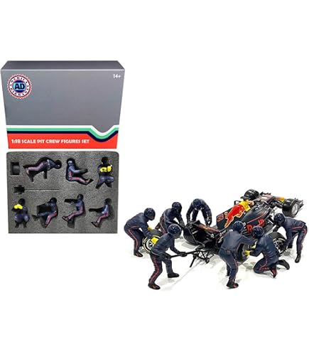 Amazon.com: Formula One F1 Pit Crew 7 Figure Set Team Red Release