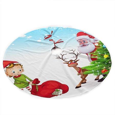 Babbo Natale Zampa.Yjwlo Tappetino Per Albero Di Natale Con Zampa Di Bufalo Colore Blu E Bianco Amazon It Casa E Cucina