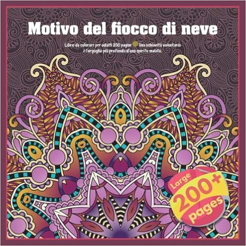 Amazoncom Motivo Del Fiocco Di Neve Libro Da Colorare Per