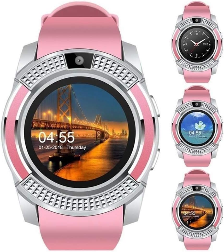 321OU Touch Screen Smart Wrist Smartwatch Fitness Tracker (Pink1)