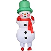 Piamif Inflatable Christmas Snowmen Costume for Adult, Air Blow up Suit Snowmen Christmas Full Body Outfit Festival Costume Carnival (Snowmen)