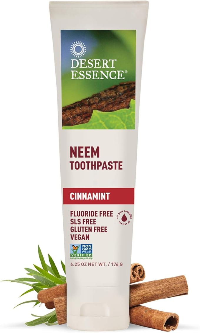 Natural Neem Toothpaste, Cinnamint, 6.25 oz (176 g) Desert Essence