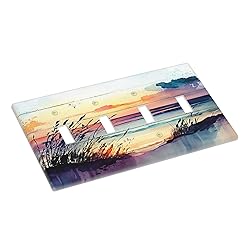 Wpshijia Light Switch Cover Sunset Beach Abstract