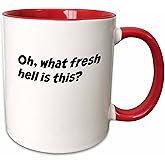 3dRose Oh, what fresh hell is this 11oz Two-Tone Red Mug