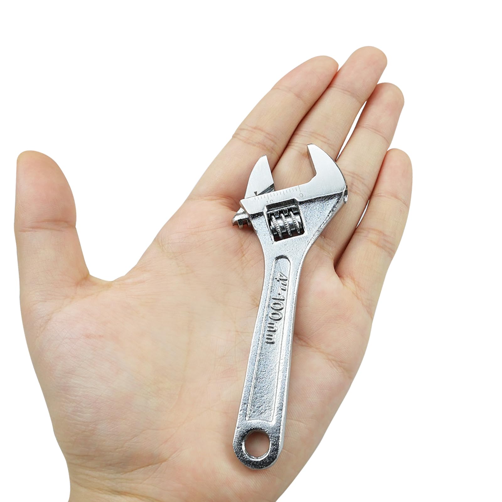 oupados Small Steel Spanner Adjustable Mini Wrench Small Adjustable Spanner Ideal for Everyday Use in Tight Spaces 10×3×1cm
