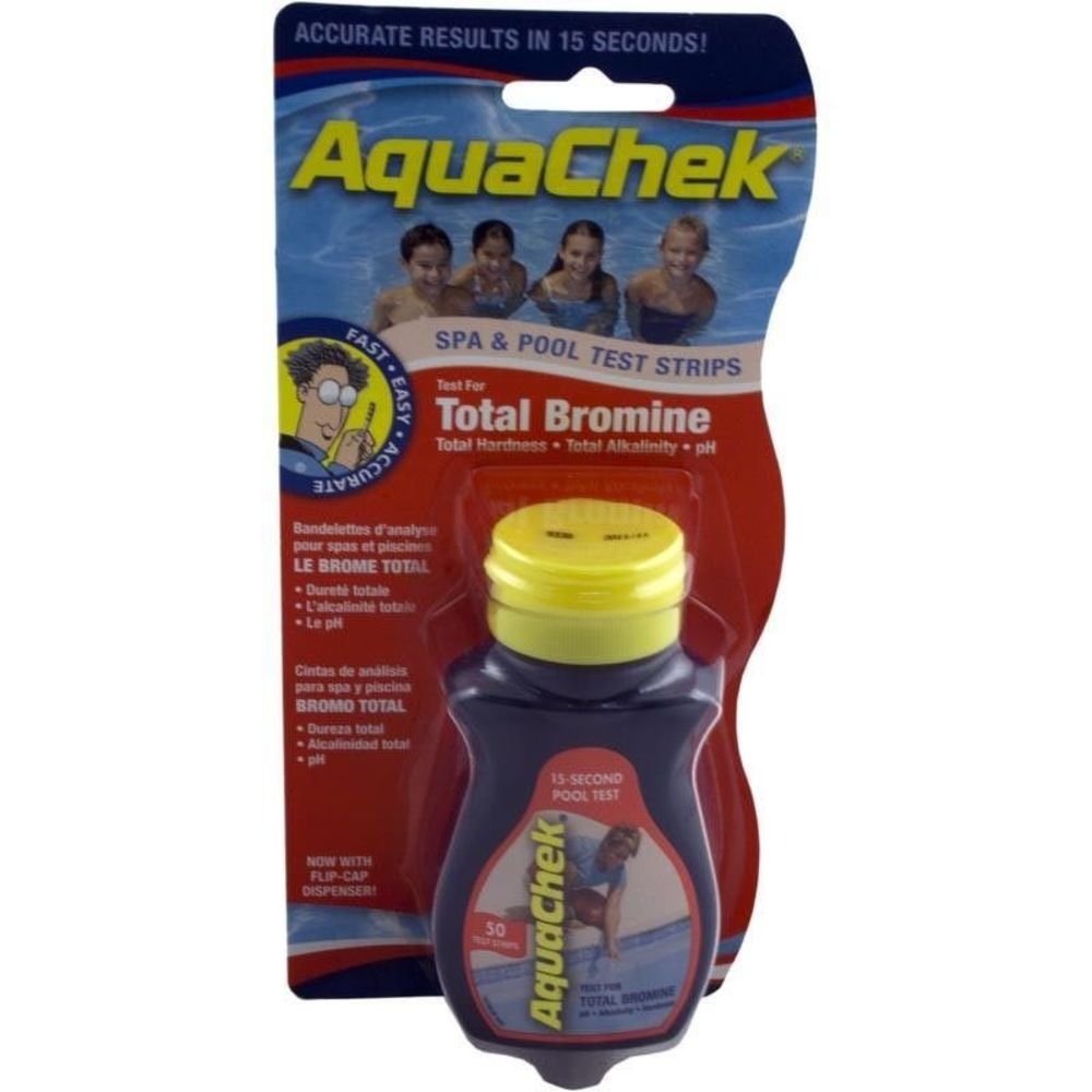 Photo 1 of ***2 pack****AquaChek Red 4-Way Spa Test Strips - 50 Bromine Test Strips - Hot Tub Water Test Strips for pH, Bromine, Total Alkalinity, and Total Hardness - Made in The USA