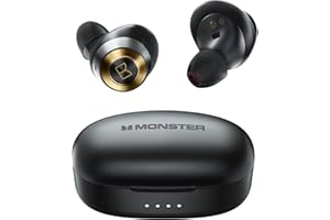 Monster Achieve 100 AirLinks Wireless Earbuds,Super Fast Charge,Bluetooth 5.0 in-Ear Stereo Headphones with USB-C Charging Ca