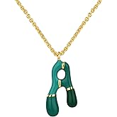 Kainier Bubble Letter Initial Necklace for Women, Colorful Balloon Alphabet Name Pendant Dainty Cute 14K Gold Plated Necklaces Jewelry Gifts…