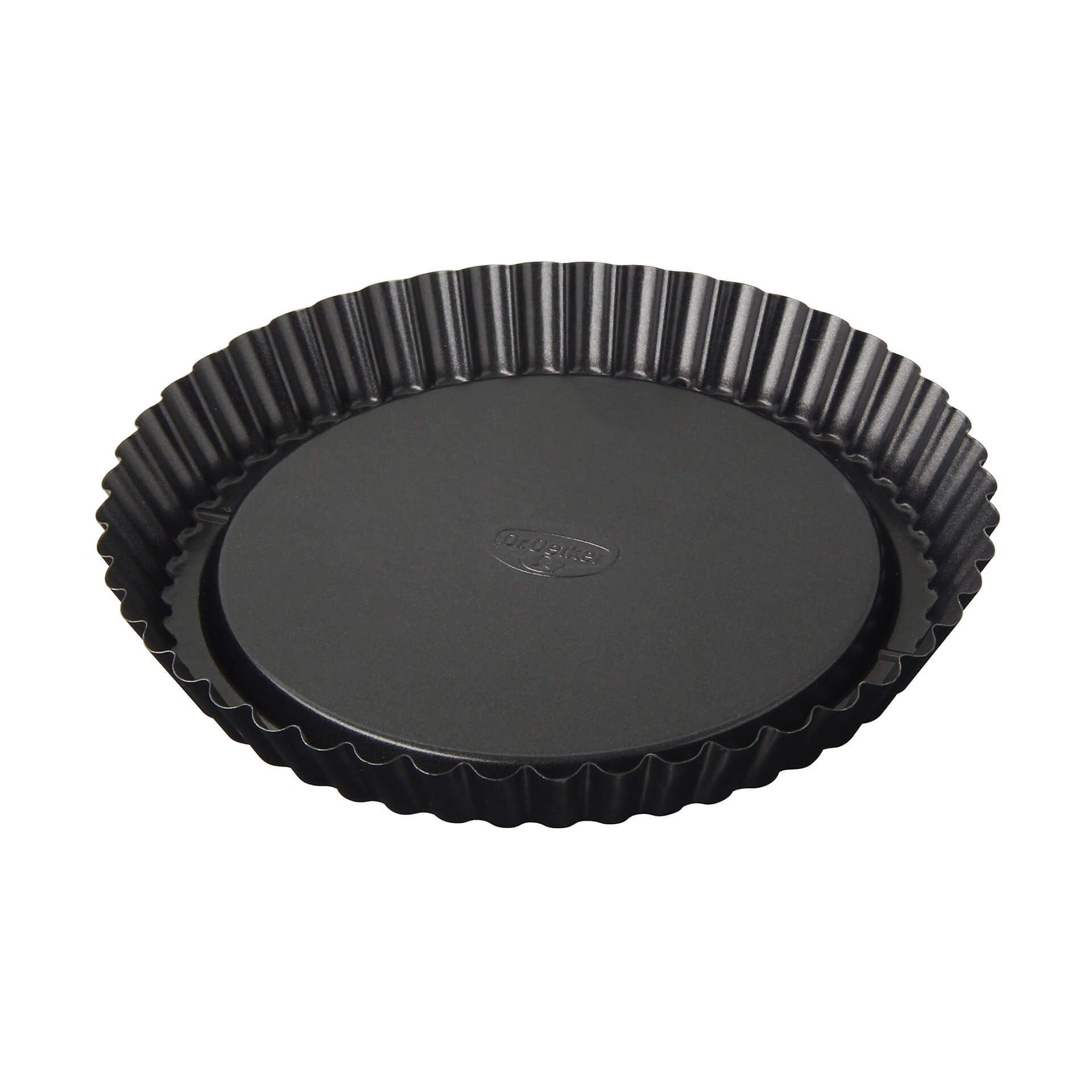 Dr. Oetker Tradition 22 cm Non-Stick Bakeware Flan Tin, Black — image 1