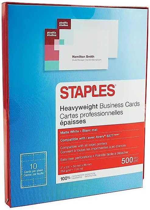 staples 500 business cards