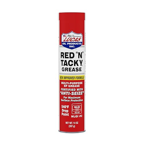 Lucas Oil 10005 Red N Tacky Grease - 14 Ounce Cartridge (Pack of 10)