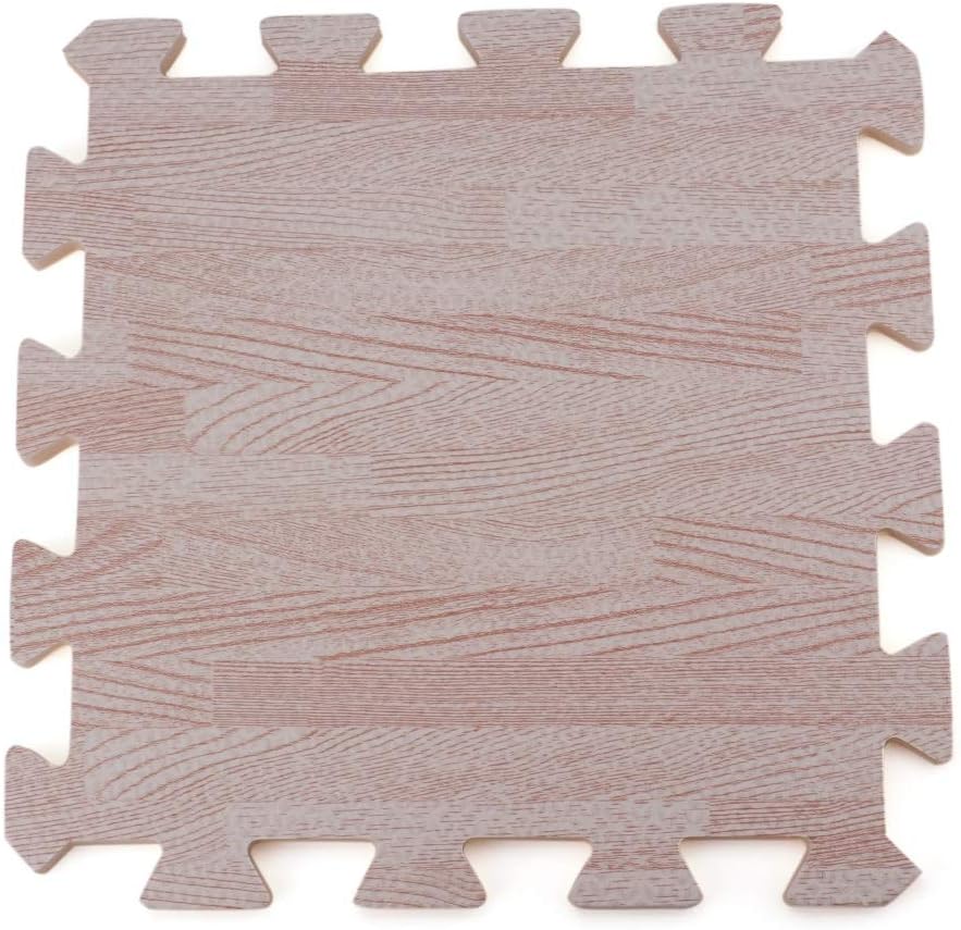 Tebery 16 Pieces Printed Wood Grain Floor Tiles 3/8-Inch Thick EVA Foam Puzzle Floor Mat (White Wood) : Sports & Outdoors
