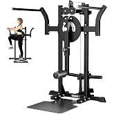 GMWD Multiple Hip Abductor Machine,Adjustable Standing Hip Abductor Adductor with 9 Height Setting,450lbs Capacity Plate Loaded Inner and Outer Thigh for Home Gym