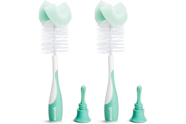 Munchkin Sponge Bottle Brush, Sage, 2 Pack