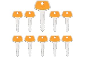 LA MACAZA 787 Komatsu TR261434 Multi-Purpose Heavy Equipment Key for Excavators, Dozers, Loaders and Backhoes, Pack of 10