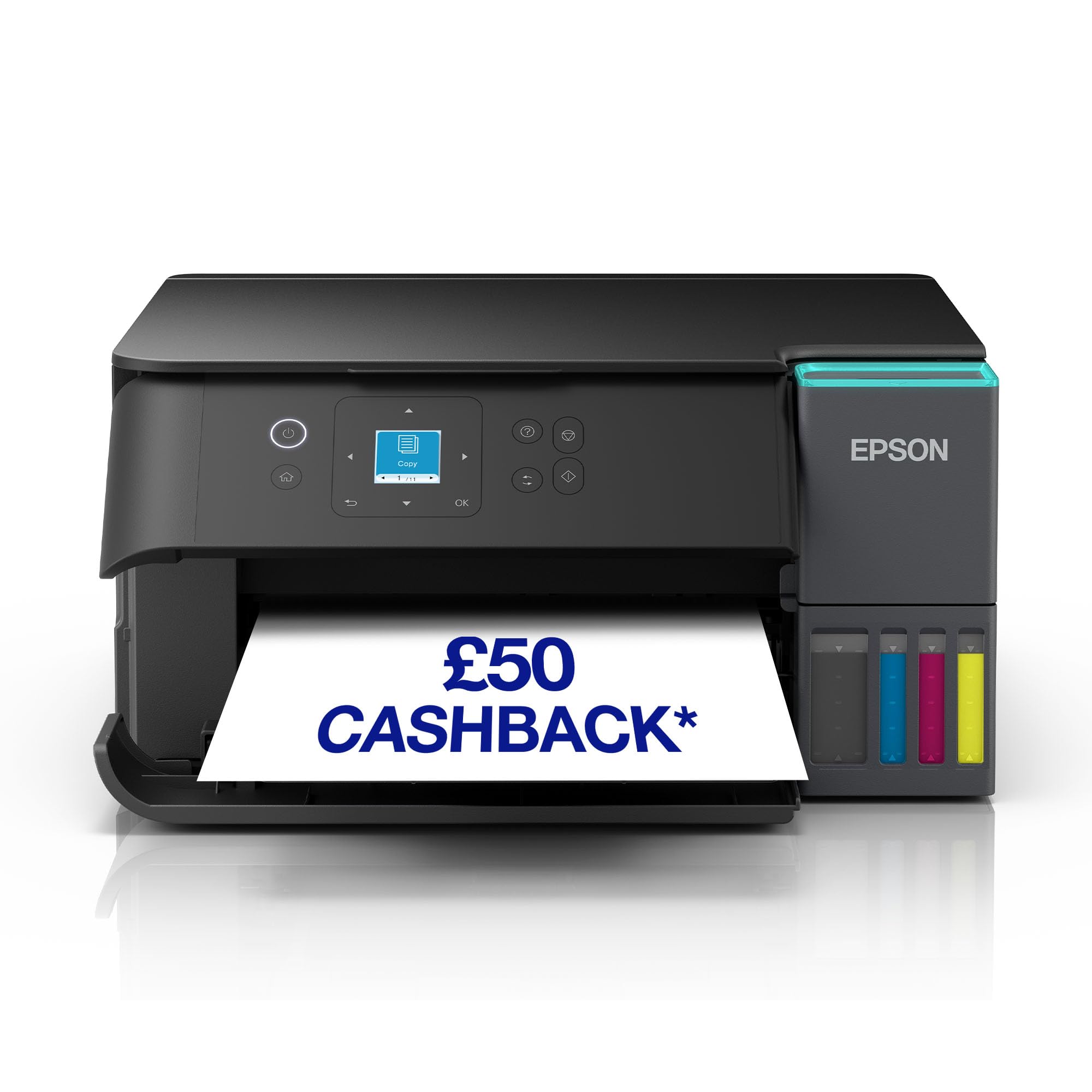 Epson EcoTank ET-2955 A4 Multifunction Wi-Fi Ink Tank Printer, With Up To 3 Years Of Ink Included, Black
