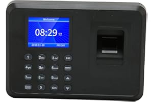 HEAYZOKI Fingerprint Time Clock, Biometric Fingerprint Machine, Employee Time Clock Recorder, Employee Checking in Recorder for Small Enterprises