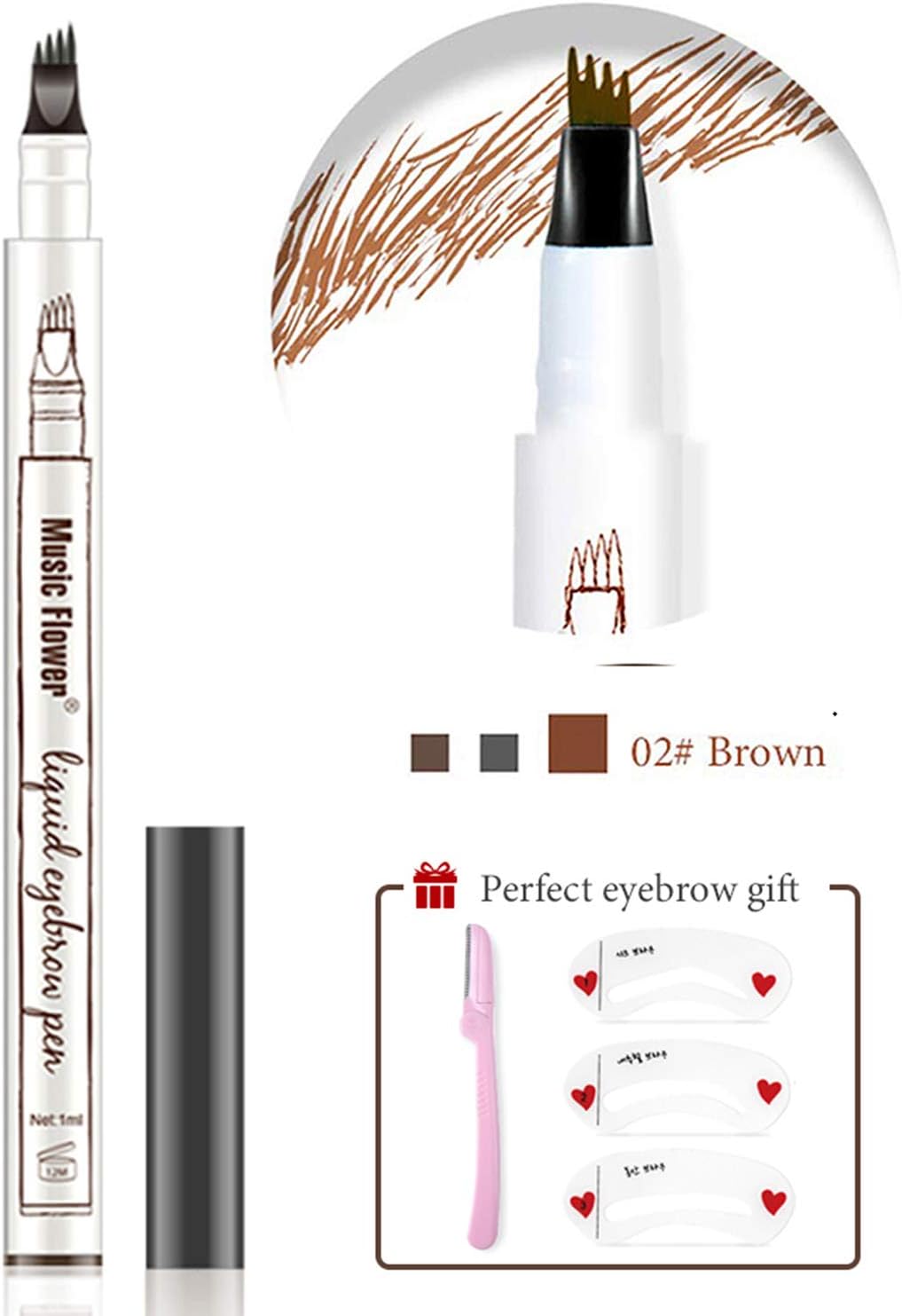 LIQUID EYEBROW PEN,Brown