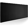 Reniteco Large Gaming Mouse Pad with Durable Stitched Edges, Non-Slip Rubber Base, Big Computer Keyboard Mouse Mat Desk Pad for Home Office Gaming Work, 31.5"x11.8"x0.12", Black