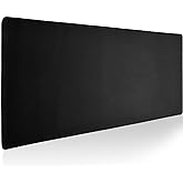 Reniteco Large Gaming Mouse Pad with Durable Stitched Edges, Non-Slip Rubber Base, Big Computer Keyboard Mouse Mat Desk Pad for Home Office Gaming Work, 31.5''x11.8''x0.12'', Black