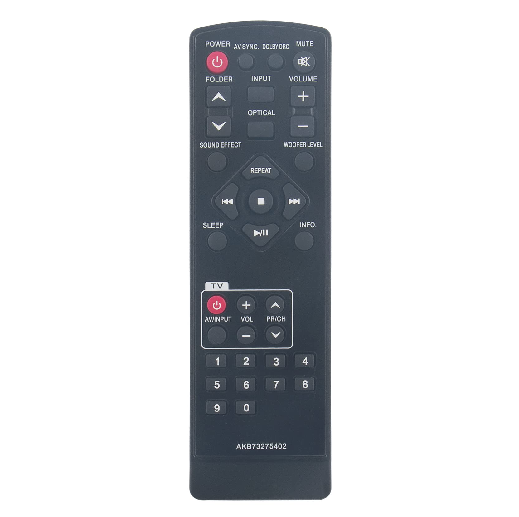 AULCMEET AKB73275402 Replacement Remote Control Compatible with LG Speaker Sound Bar Audio System HLS36W SHS36-D
