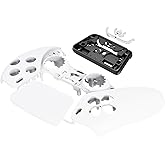 eXtremeRate White Touchpad Front Top Shell Compatible with ps5 Controller BDM-010 020 030 040 050, DIY Replacement Shell Custom Touch Pad Cover Compatible with ps5 Controller