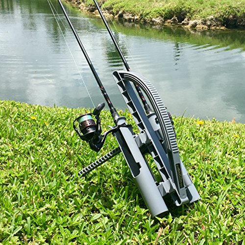 RodRunner Express Fishing Rod Rack Gray Portable Fishing Rod
