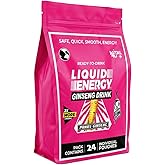 Vital 4U® Liquid Energy Shot - Ginseng, B Vitamins, Naturally Sweetened, Coffee Flavor, 24 ct