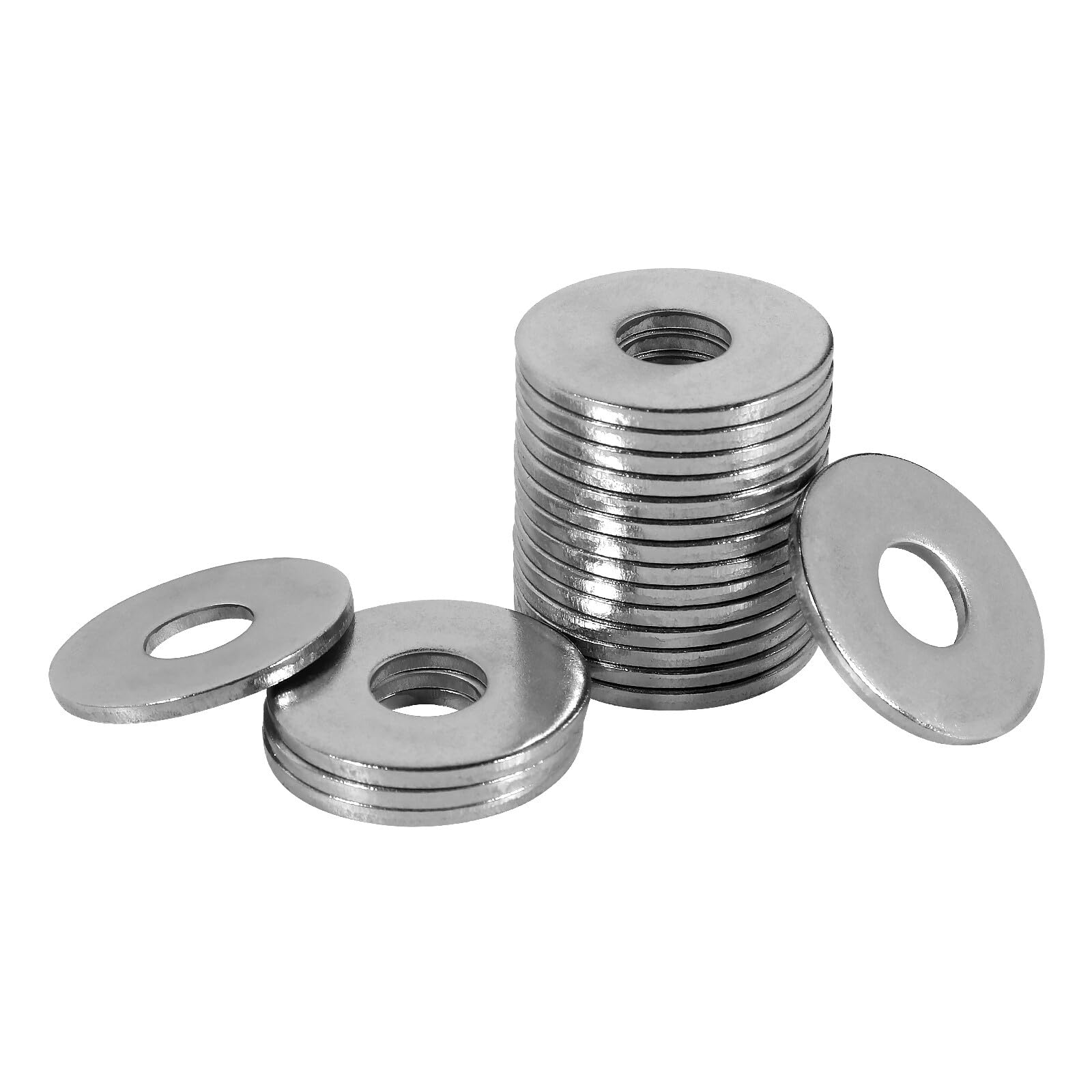 FOMGIIN Flat Penny Washer M4 x 12mm, A2 304 Stainless Steel Washers, Flat Repair Washer, Large Metal Washers, Round Washers for Screws & Bolts (Pack of 200)