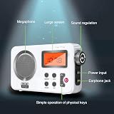 Amusingtao Portable Shower Radio FM AM LCD Display Stereo Speaker Earphone Port view 4