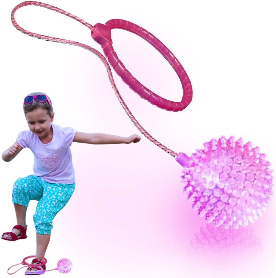 Skip It Adult Ankle Skip Ball Fo Kids Foldable Flash Wheel Skip